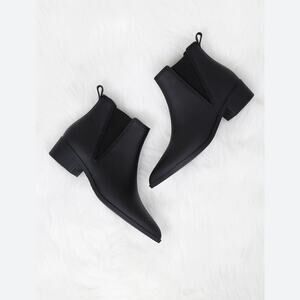 Jeffrey Campbell Mist Ankle Rain Boots 6 Black